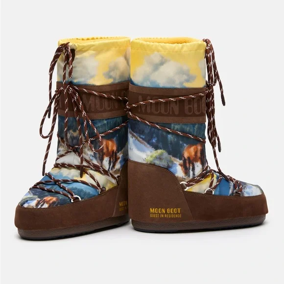 Moon Boot X Guest In Residence Icon High Postcard Cocoa Boots - Picture 1 of 10
